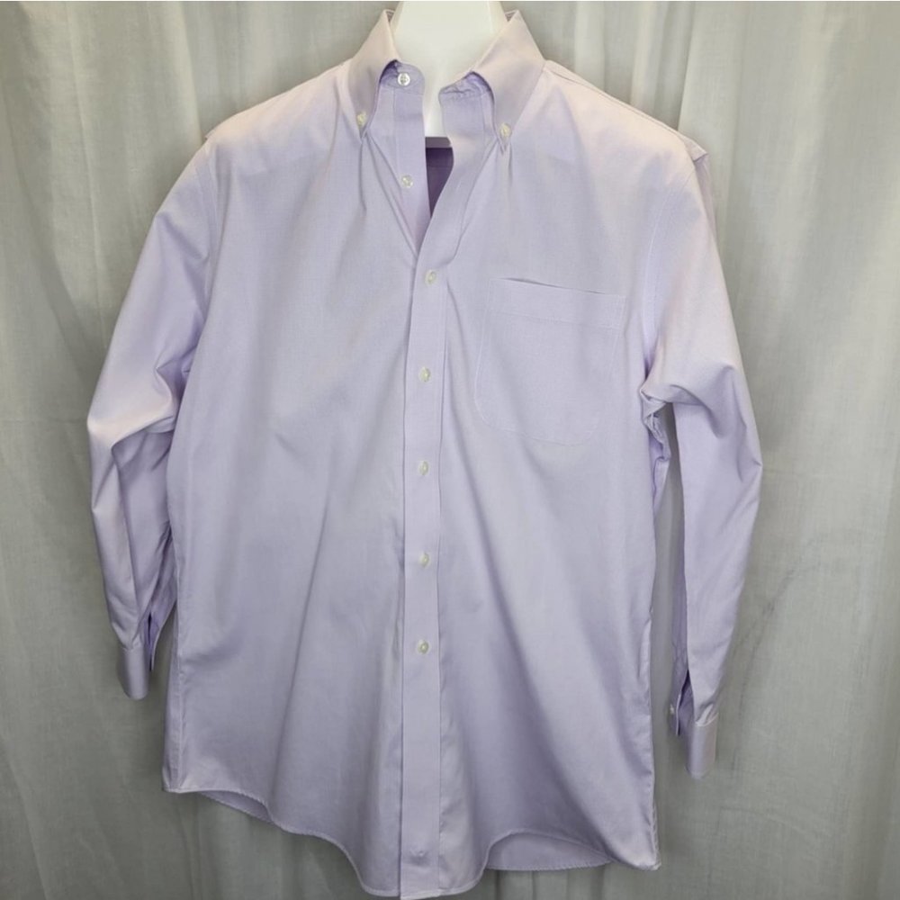 Jos. A. Bank Lavender Traveler's Collection Tailored Fit Button Down, 16.5-32